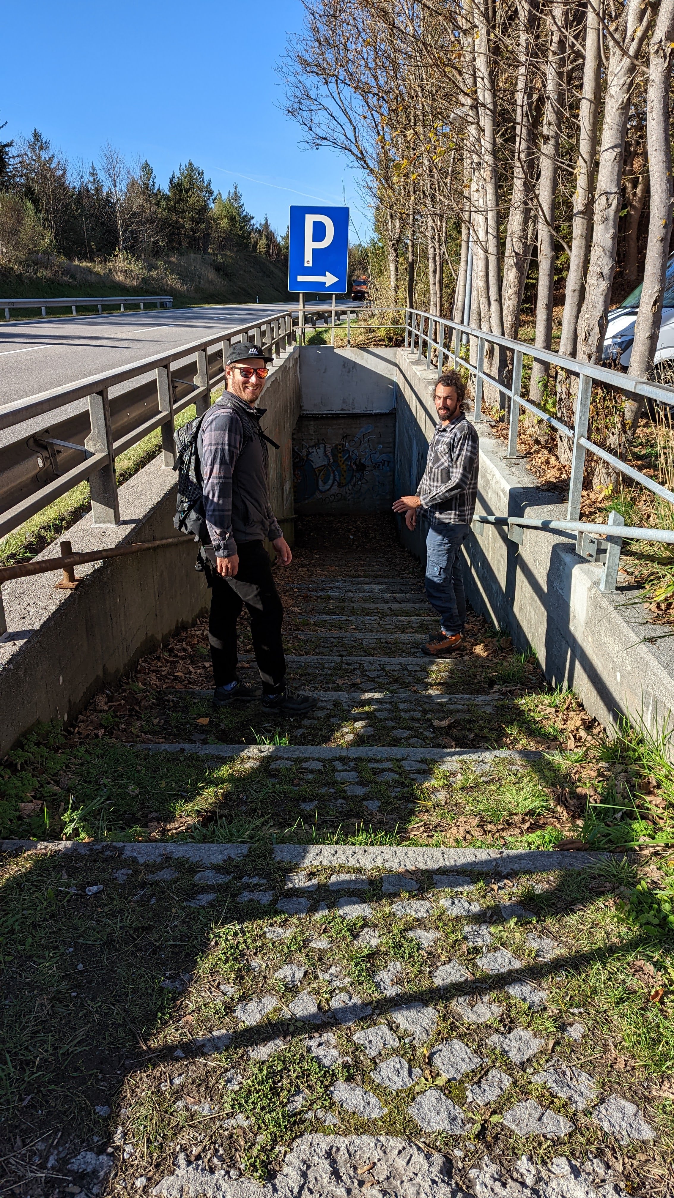 Checkup der Lines mit den Trailbau-Profis Matthias Garber und Planer Matthias Prantl...